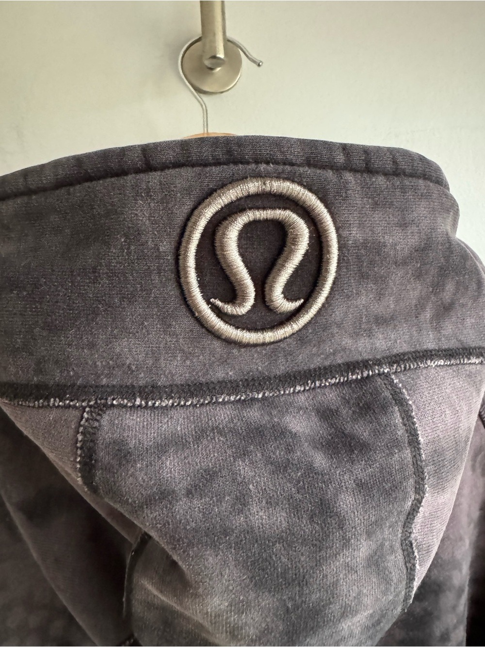 Lululemon Tie-Dye Scuba Hoodie Womens 12 Grey Hooded Full Zip Sweatshirt - Picture 10 of 12